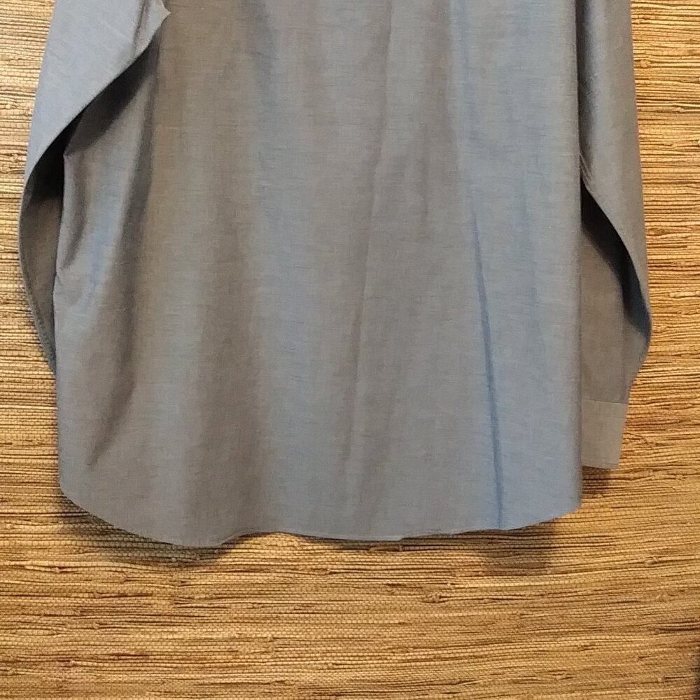 Calibrate Men's Trim Fit Grey Dress Shirt | 16.5 34/35 - Picture 7 of 7